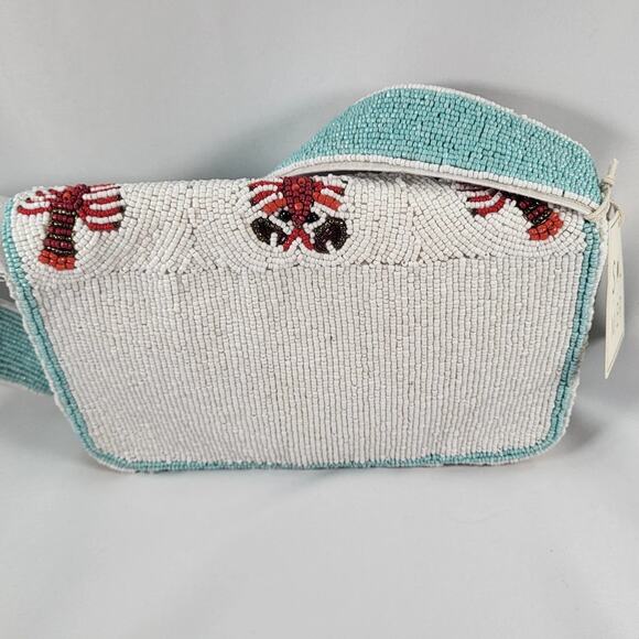 Sol And Mer Beaded Viral Lobster Bag Womens Coastal Purse Handbag Shoulder NEW - Picture 7 of 10